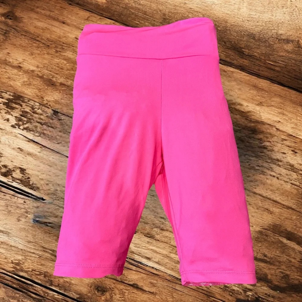 White Birch Neon Pink‎ Long Bike Shorts 9" Women's Small